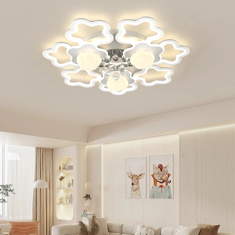 plafonnier moderne style citrouille luxe cristal 2024 pour toute la maison