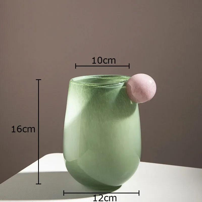 vase en verre bonbon pour décoration florale esthétique