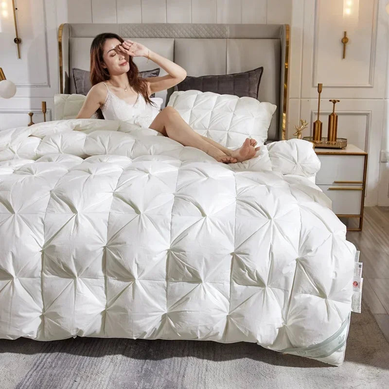 couette en duvet d'oie blanche pour un confort cinq étoiles