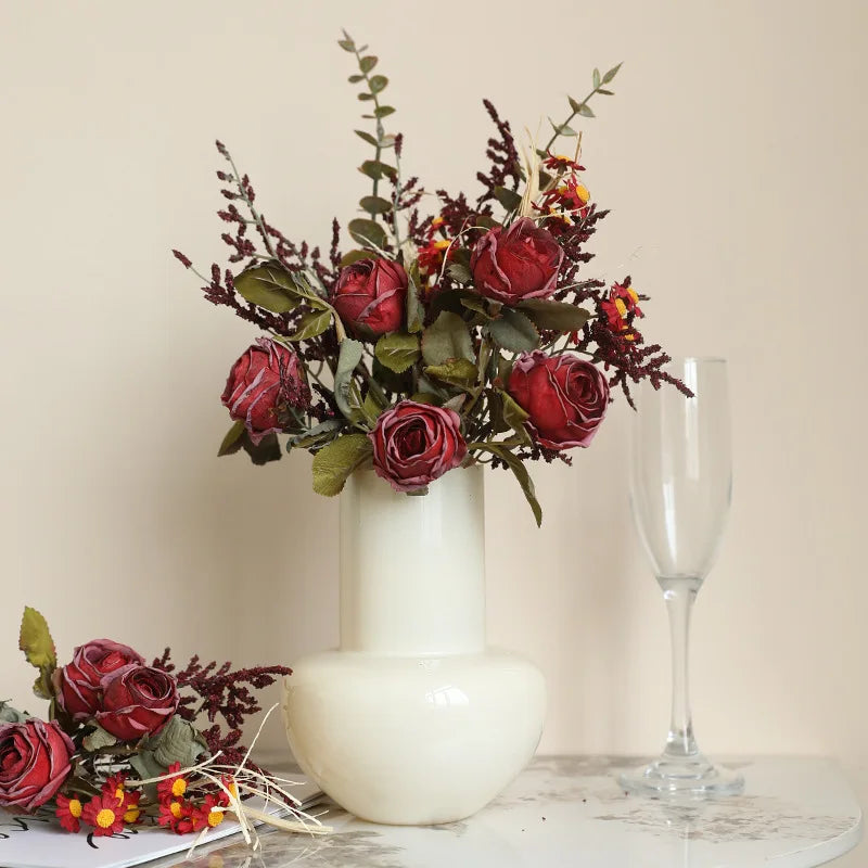 bouquet de roses simulées rétro pour décoration dHalloween