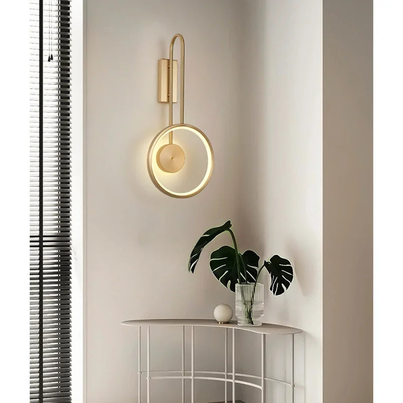 Light Luxury Bedroom Wall Light, Fashionable and Simple LED Living Room Background Wall Light, Bedside Lamp, Stair Light