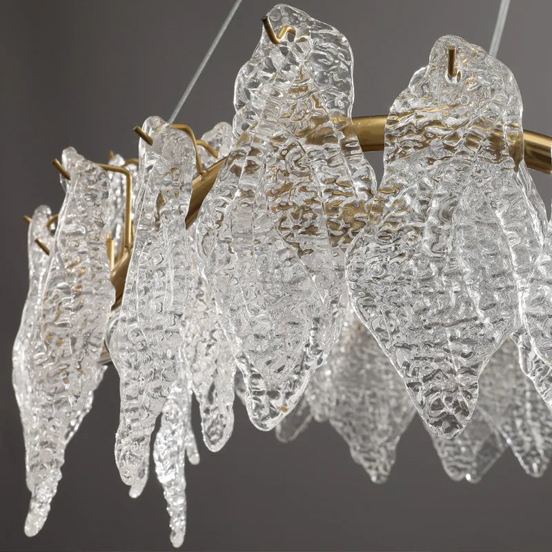 lustre moderne en cristal lumineux design élégant pour décoration d'intérieur