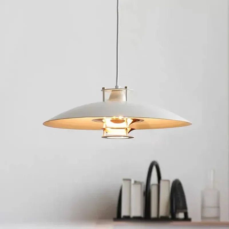 Nordic Circular Pendant Light, Modern Dining Room, Bedroom, Bar Counter, LED Pendant Light, White Warm Light 45cm Light