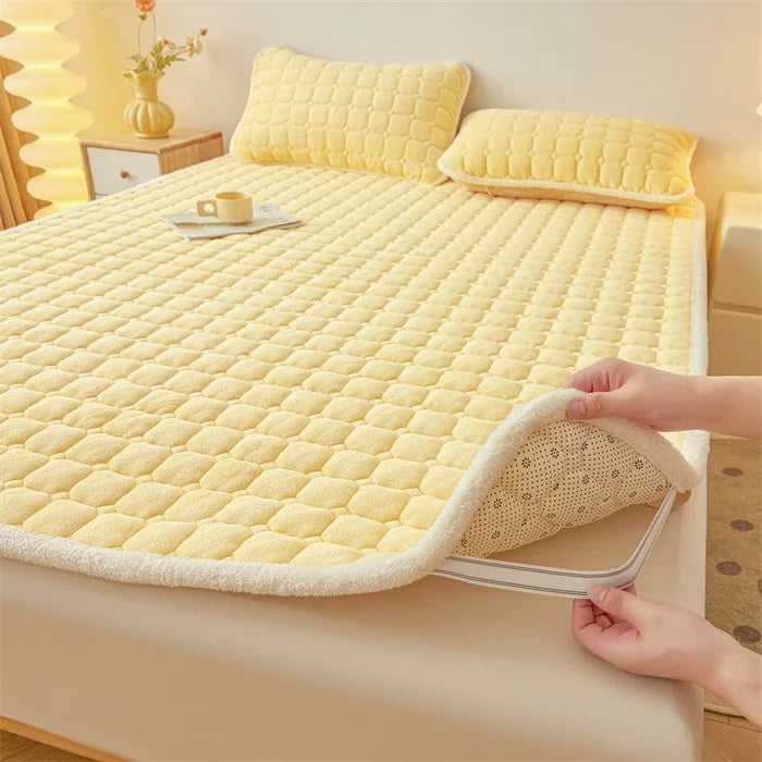 nouveau matelas en polaire chaude pour hiver étudiants couette épaisse