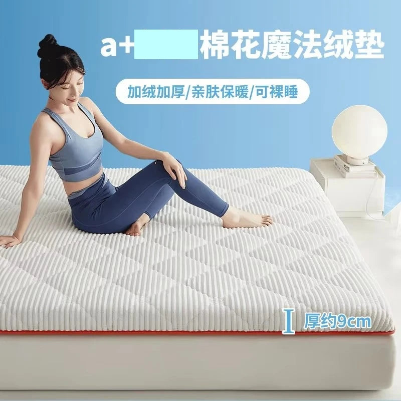 matelas en velours doux pliable pour un confort optimal