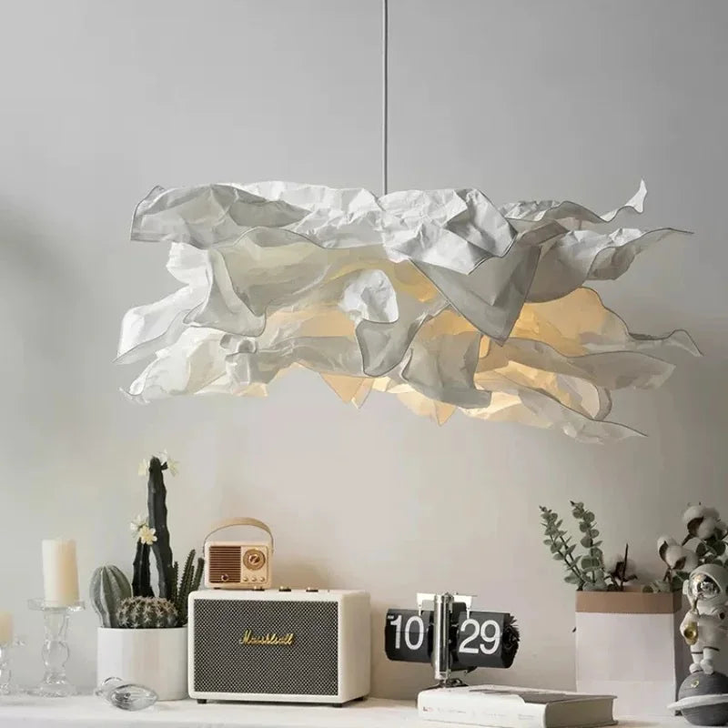 lustre en papier nuage pour décoration intérieure moderne et élégante