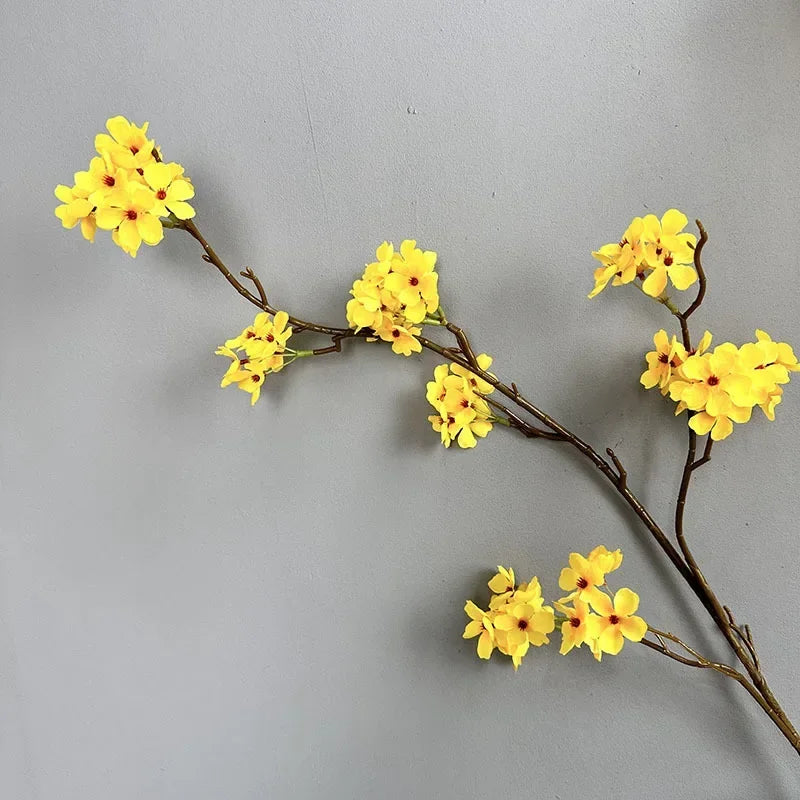 fleurs artificielles longues branches pour décoration intérieure élégante