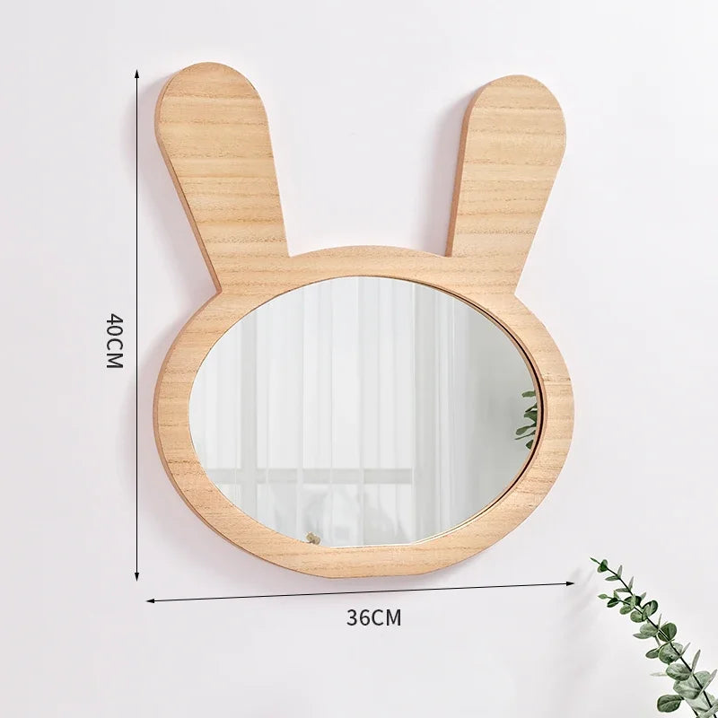 miroirs décoratifs mignons pour enfants en bois à suspendre