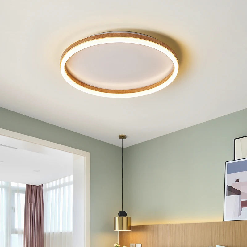 plafonnier led style japonais pour entrée et couloir