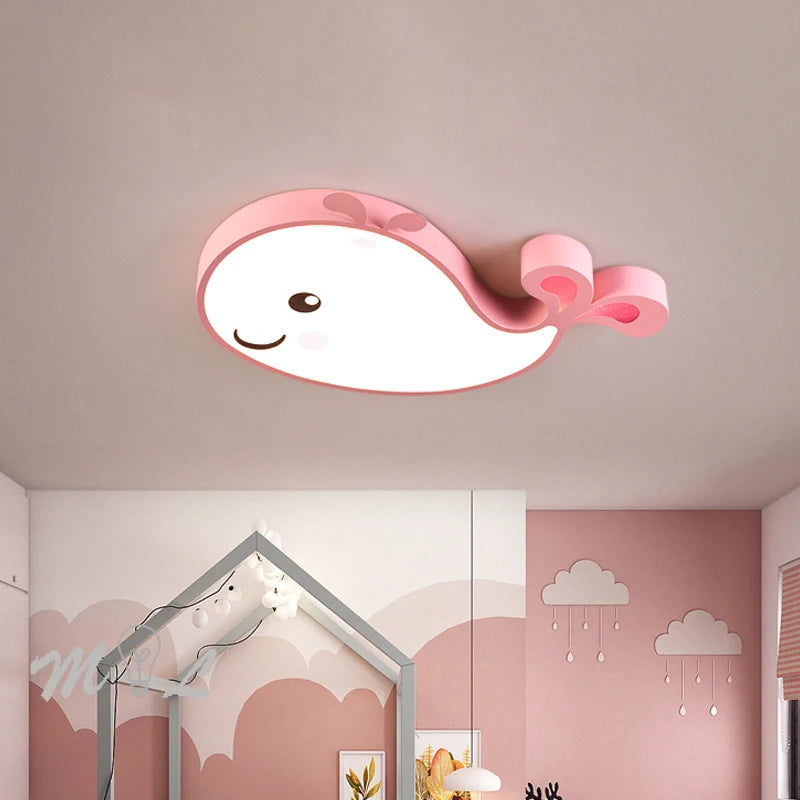 plafonnier led baleine éclairage créatif moderne pour enfant