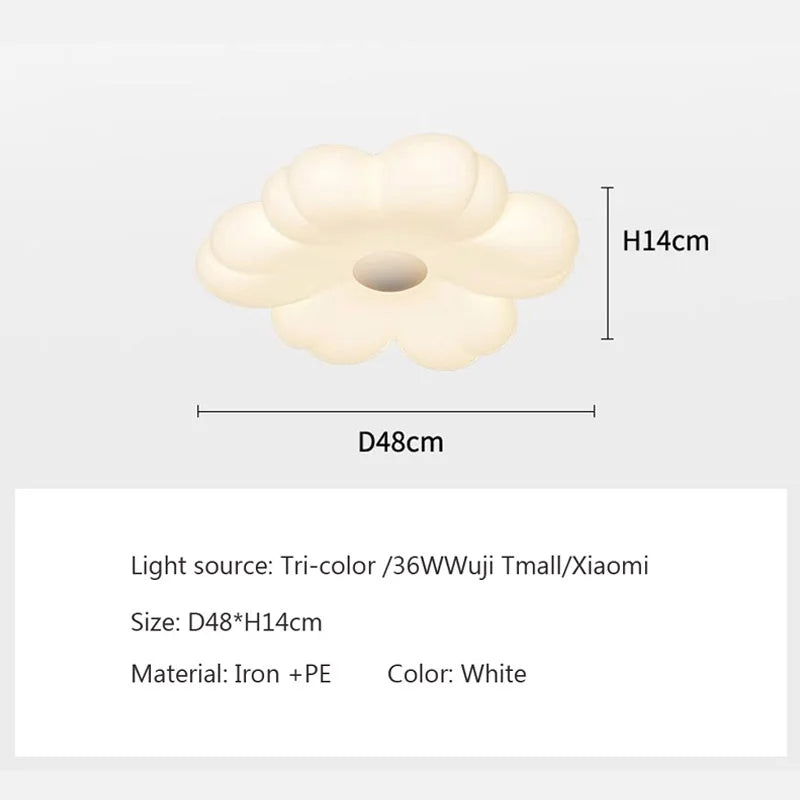 plafonnier moderne led forme de fleur pour décoration intérieure intelligente