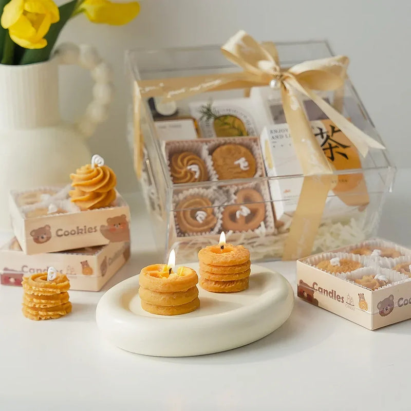 coffret cadeau bougies aromathérapie biscuits créatifs et cire à modeler