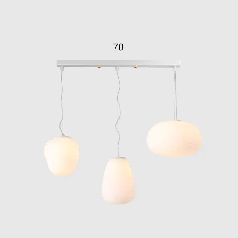 suspension led en verre style japonais moderne pour intérieur élégant