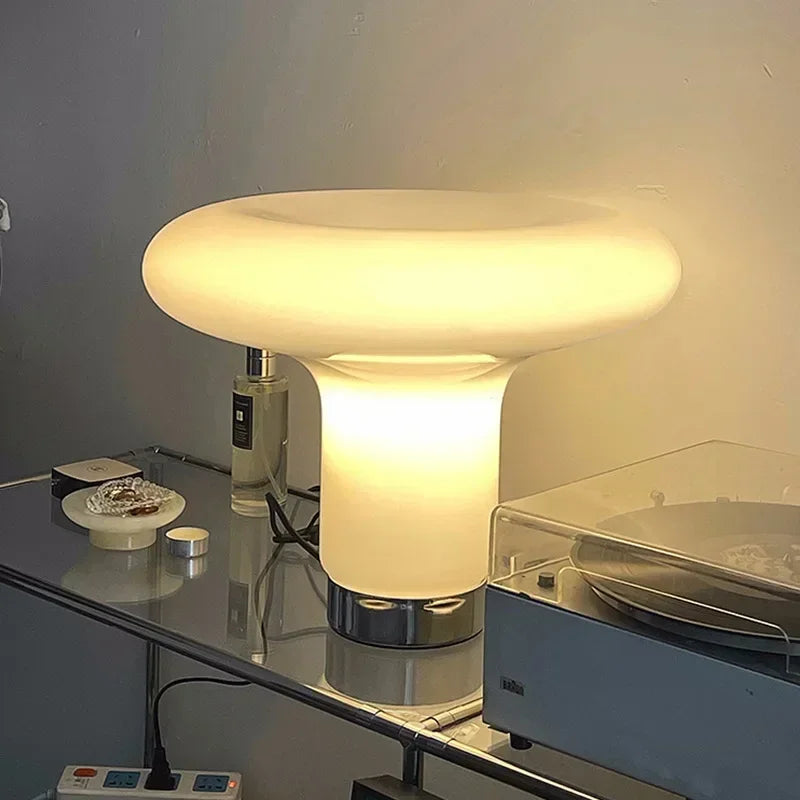 Italy Design Mushroom Table Lamps Glass Desk Light Close to Original for Bedroom Living Room