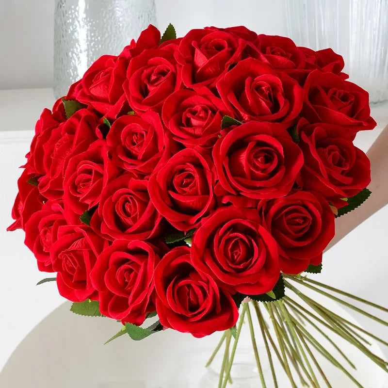 lot de 100 roses artificielles pour décoration mariage fête