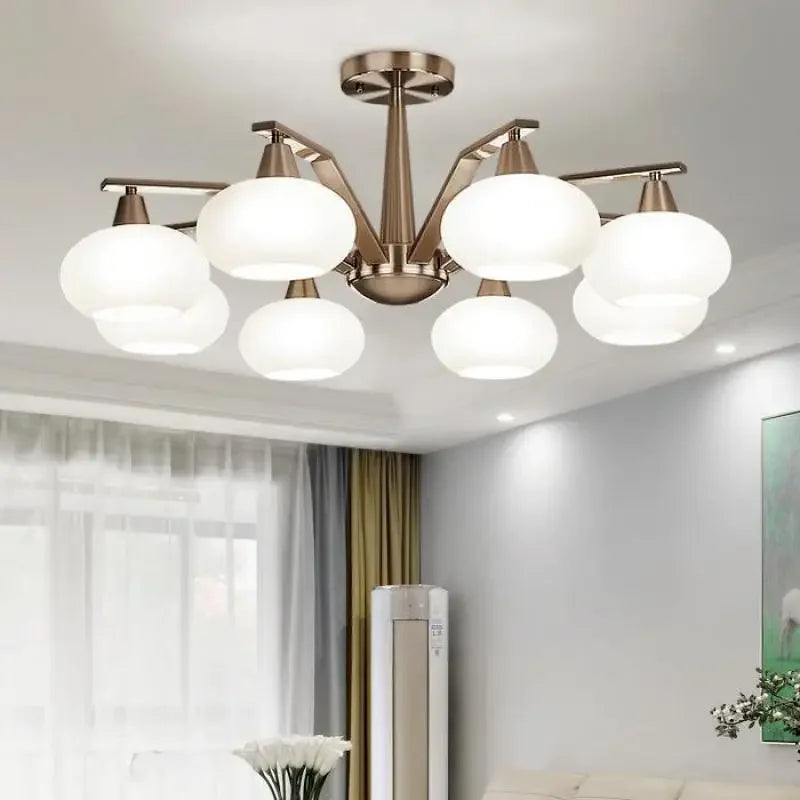 lustre moderne en métal avec éclairage led décoratif