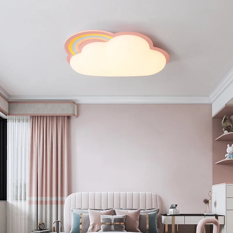 plafonnier nuage arc-en-ciel pour chambre enfant décor créatif