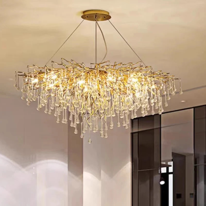 lustre en cristal pour éclairage créatif et décoration élégante