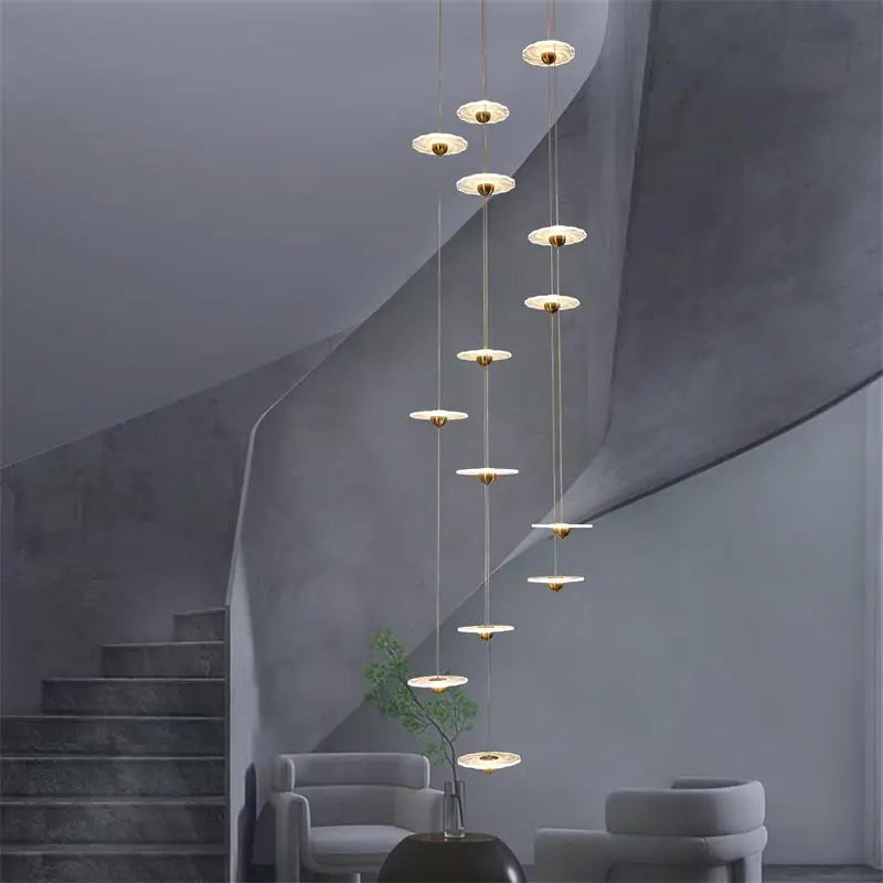 lustre moderne à led pour éclairage intérieur élégant