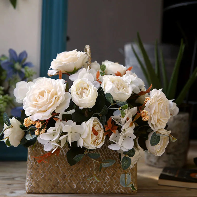 bouquet de fleurs artificielles pour décorations de mariage et automne