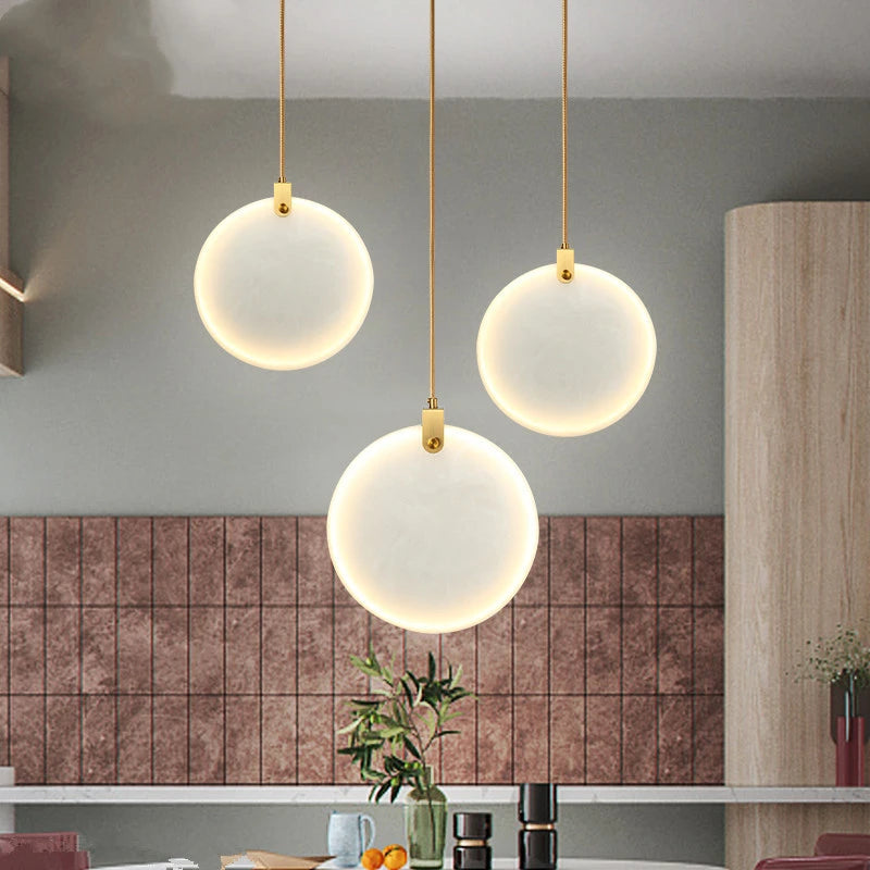 lustre moderne en marbre créatif led imitation luxe