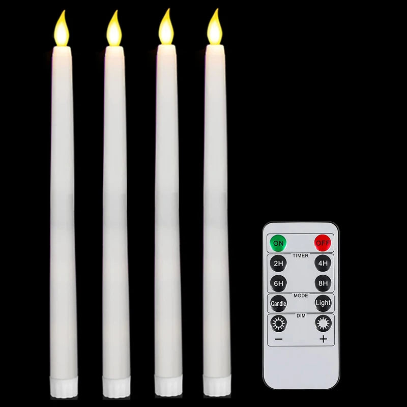 lot de 4 à 72 bougies LED scintillantes sans flamme avec télécommande