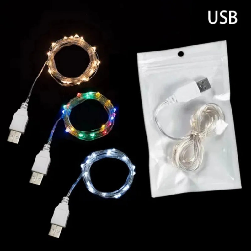 guirlande lumineuse led usb étanche pour décoration festive