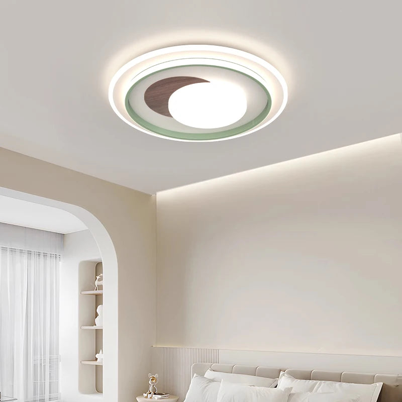 lustre nordique en bois pour éclairage intérieur lampara techo