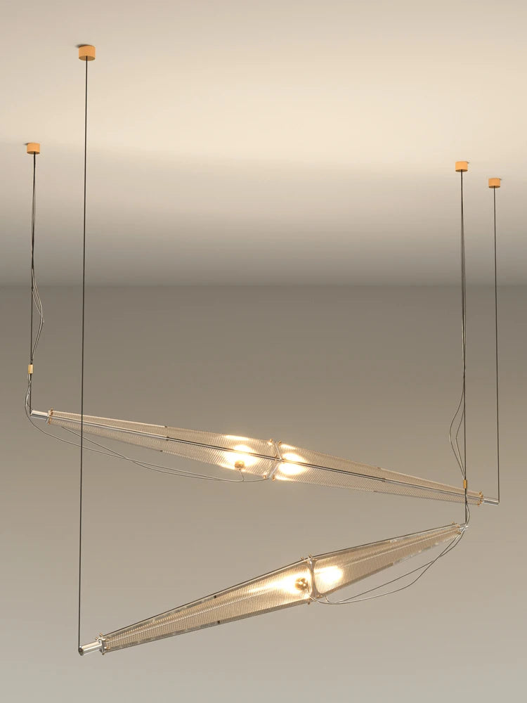 lustre nordique de luxe moderne pour restaurant bar en acier inoxydable led