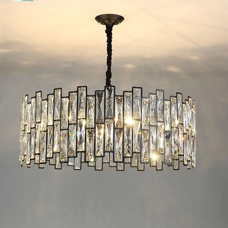 lustre en cristal moderne pour éclairage intérieur suspendu