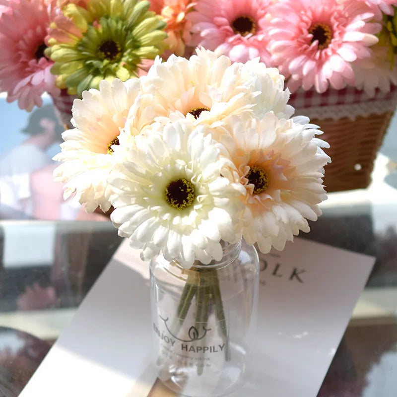 fleurs de gerbera artificielles pour décoration de fête et mariage