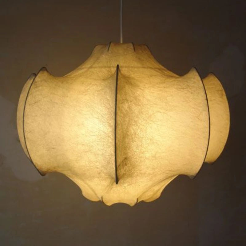 lustre suspendu en soie wabi-sabi pour décoration intérieure