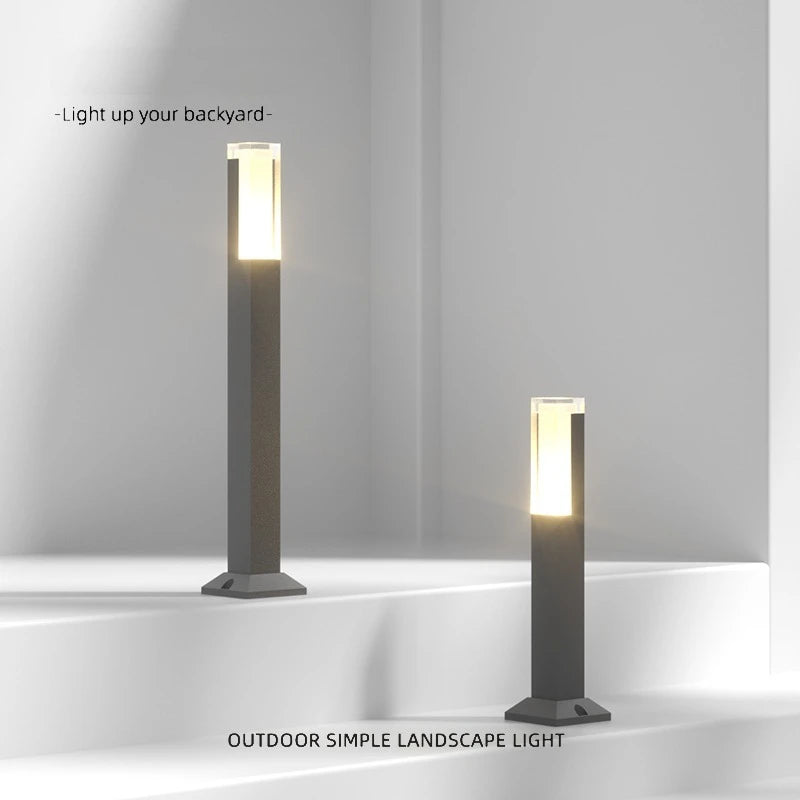 lampe de jardin moderne en aluminium étanche pour extérieur