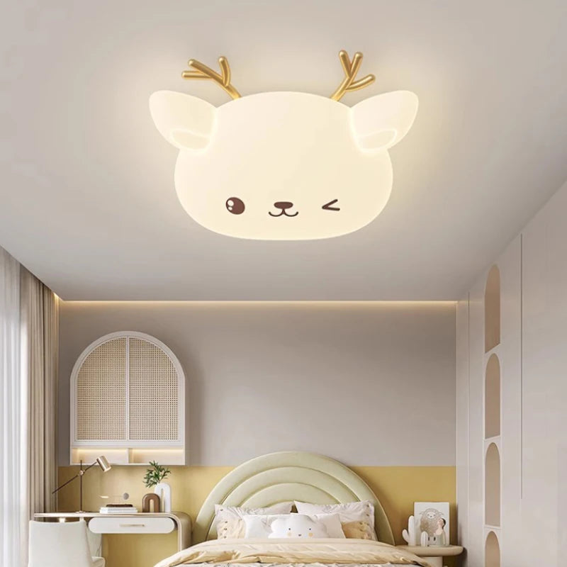 plafonnier nordique faon pour chambre d'enfant moderne et chaleureuse