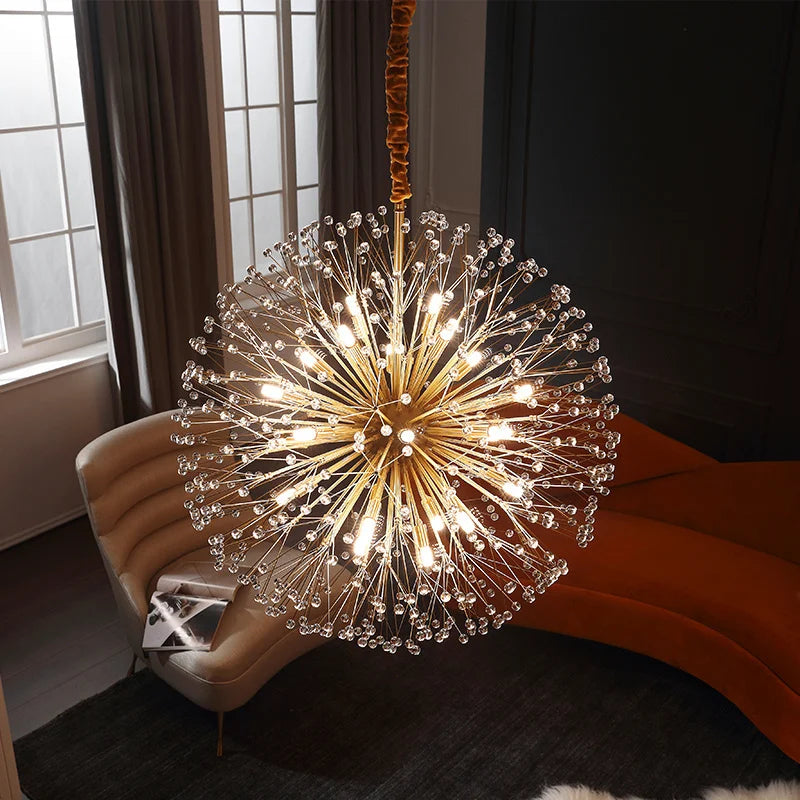 lustre moderne en cristal design lumineux pour intérieur décoratif