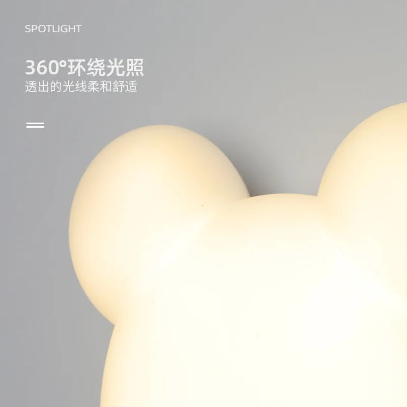 2022 New Wall Lamp Modern Led Bear Wall Light for Home Bedside Lamp Creative Children's Room Background Wall Nursery Aisle Lamps