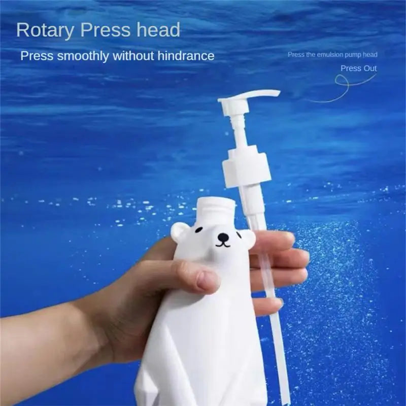 distributeur de lotion ours polaire rechargeable pour salle de bain