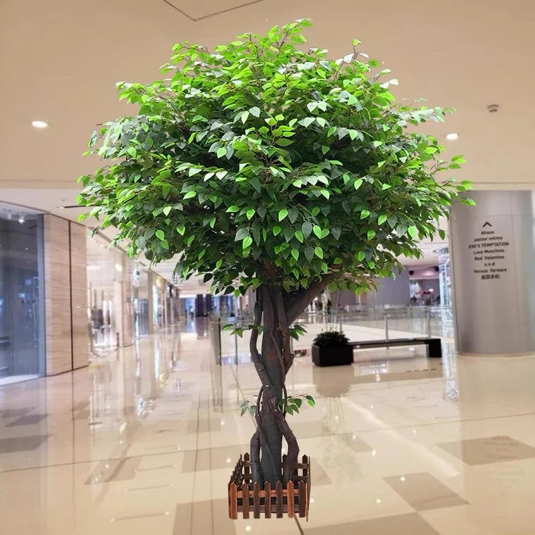 arbre artificiel banyan décoratif pour intérieur et hôtel