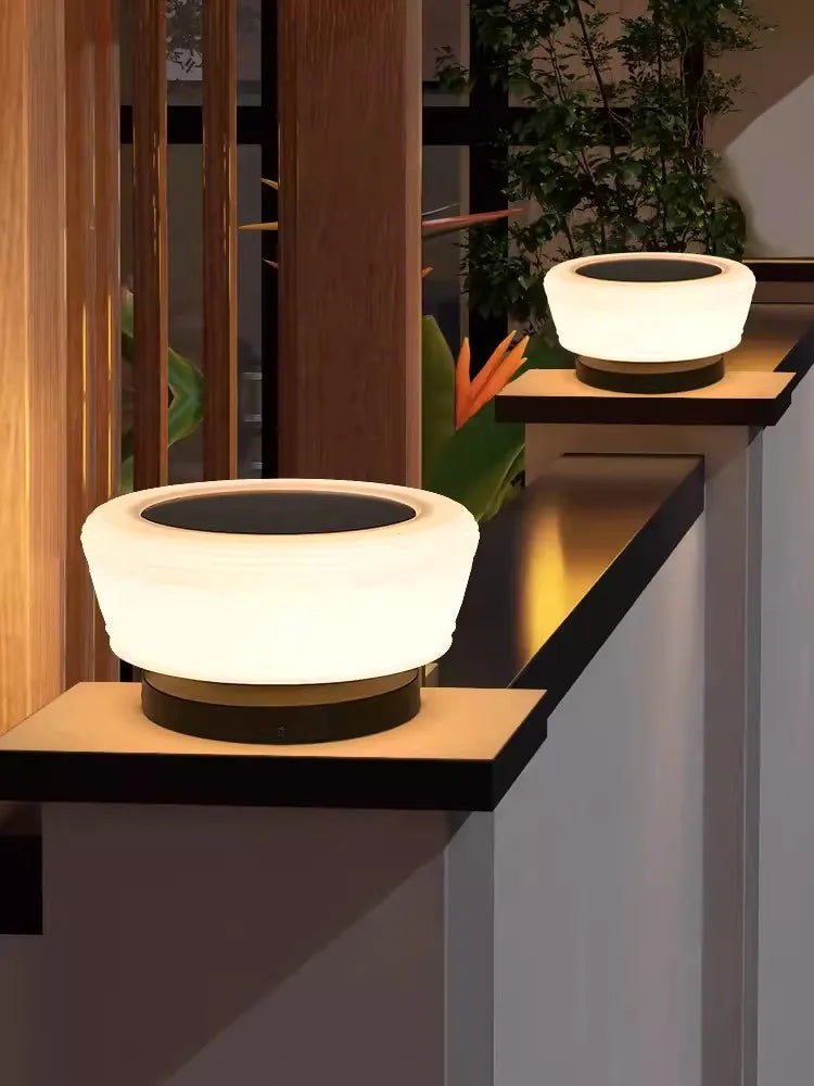 lampes solaires de jardin modernes pour extérieur villa