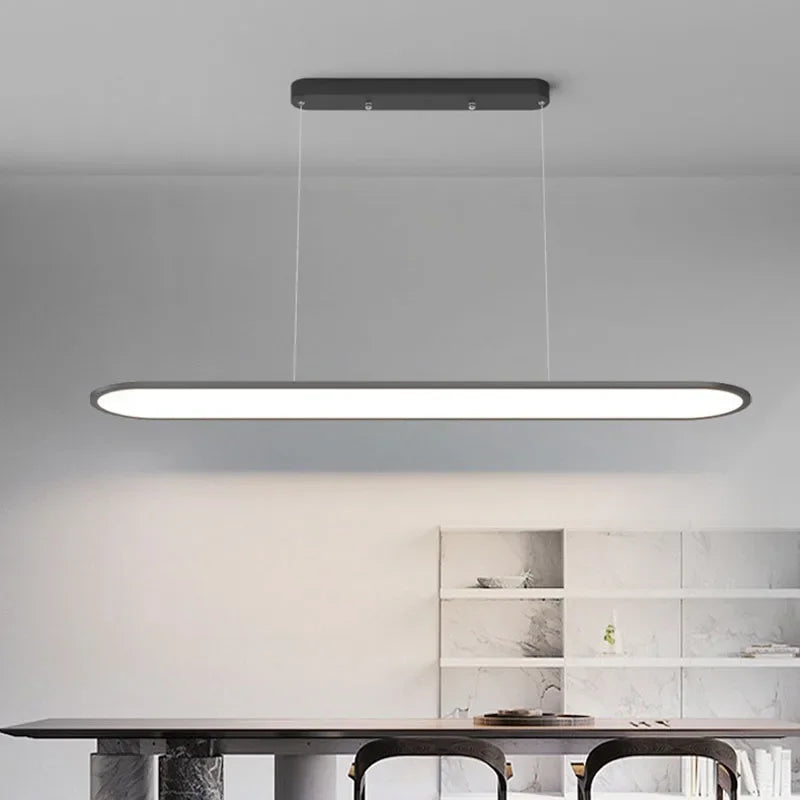 suspension led moderne minimaliste en ferronnerie pour bar