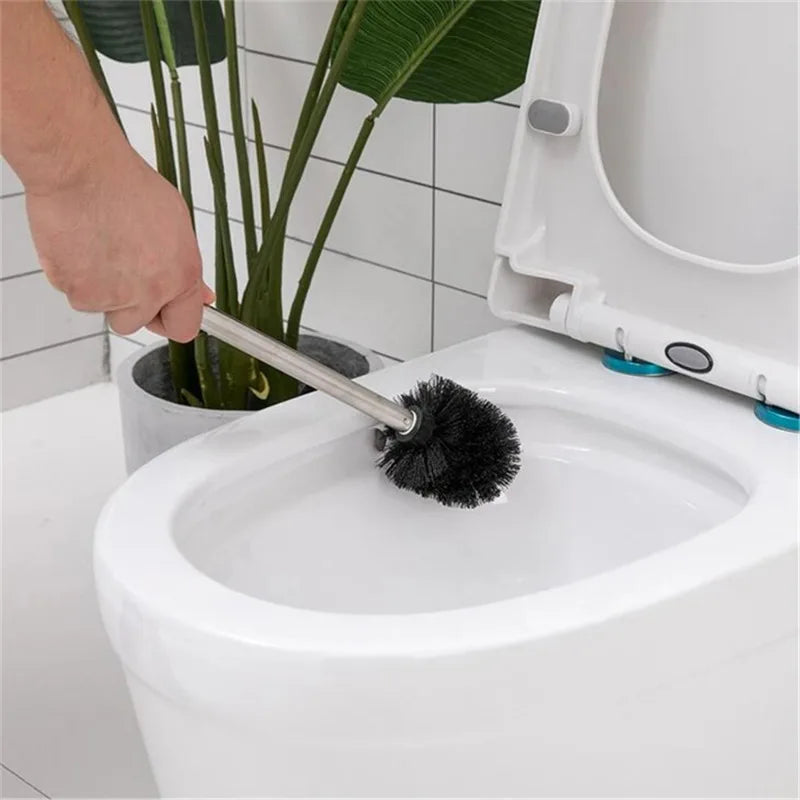 brosse de toilette en acier inoxydable pour nettoyage sanitaire