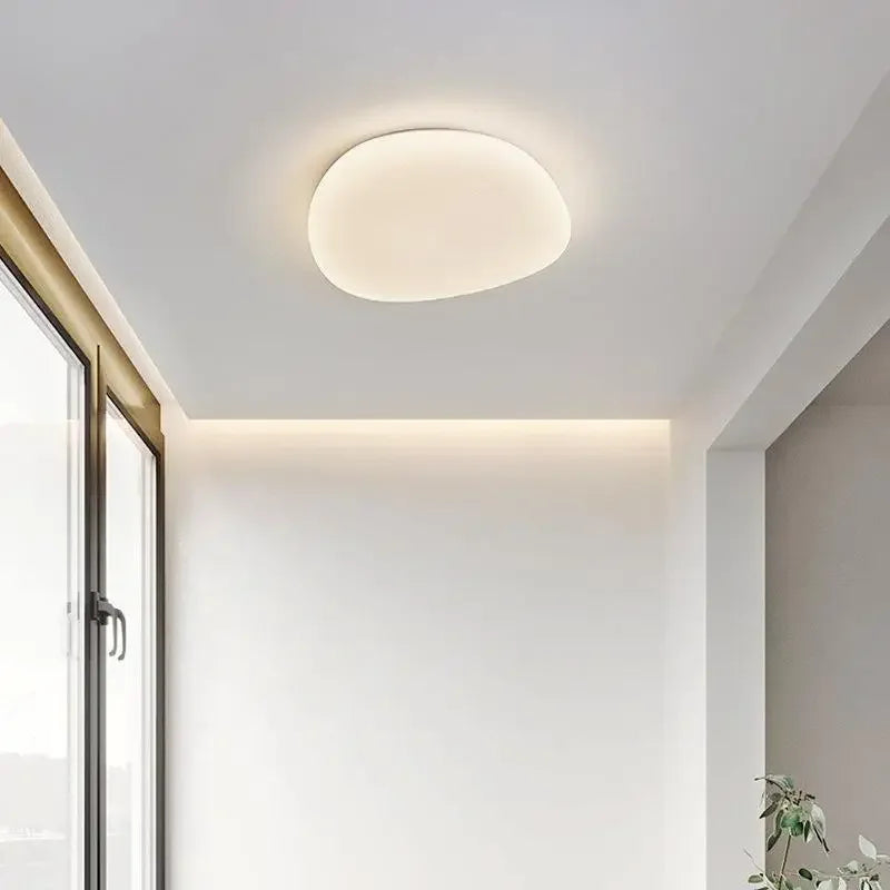 plafonniers led modernes nordiques en forme de galets pour intérieur