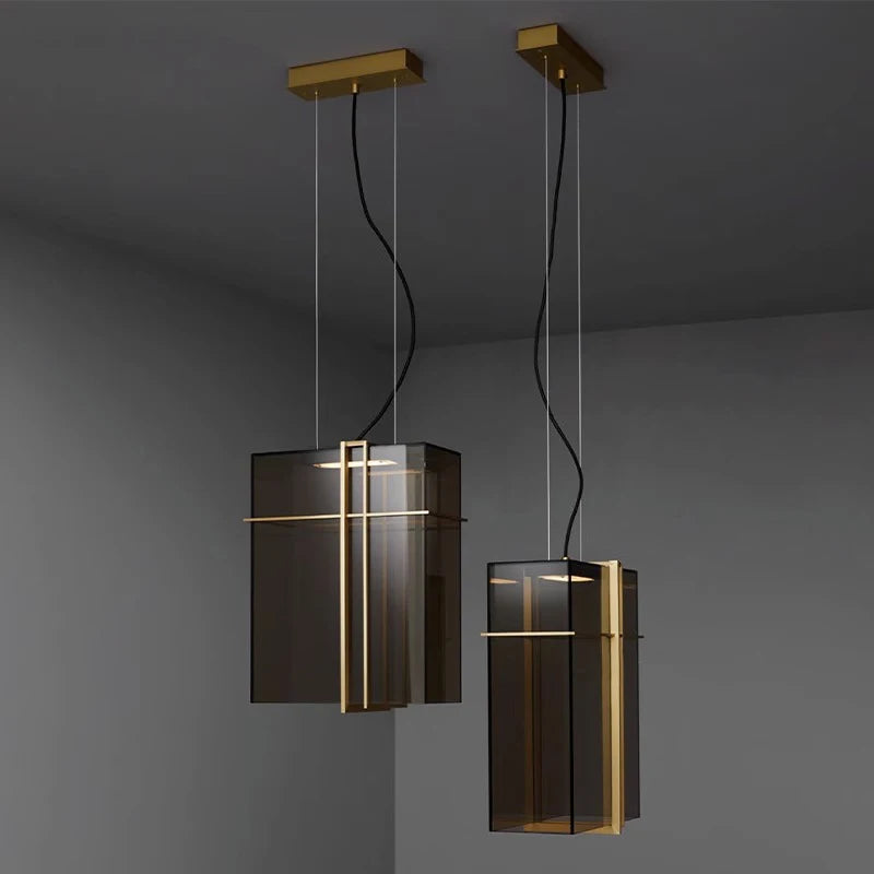 suspension led en verre design moderne italien