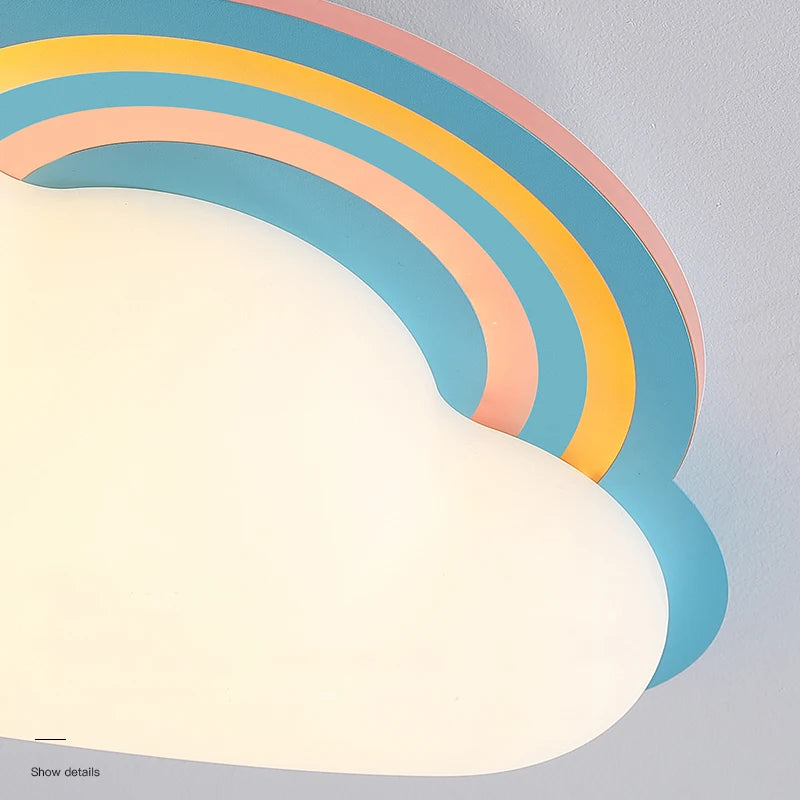 plafonnier nuage arc-en-ciel pour chambre enfant décor créatif