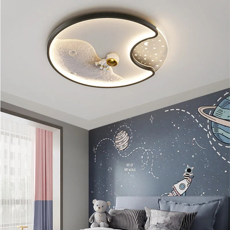 plafonnier led astronaute moderne pour chambre d'enfants