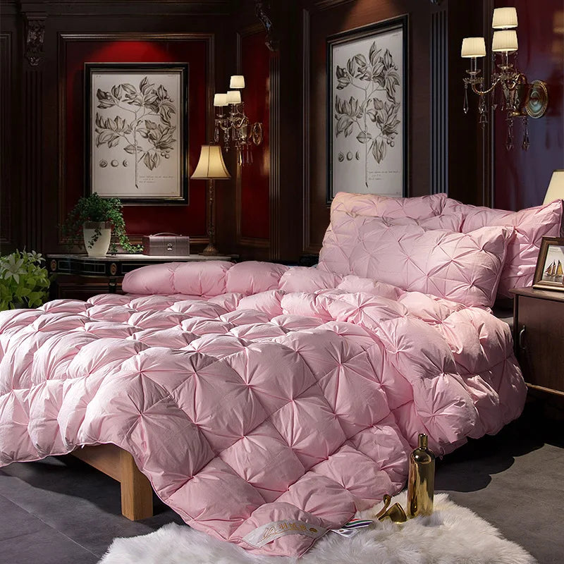 couette luxe en duvet d'oie pour hiver épaisse et confortable