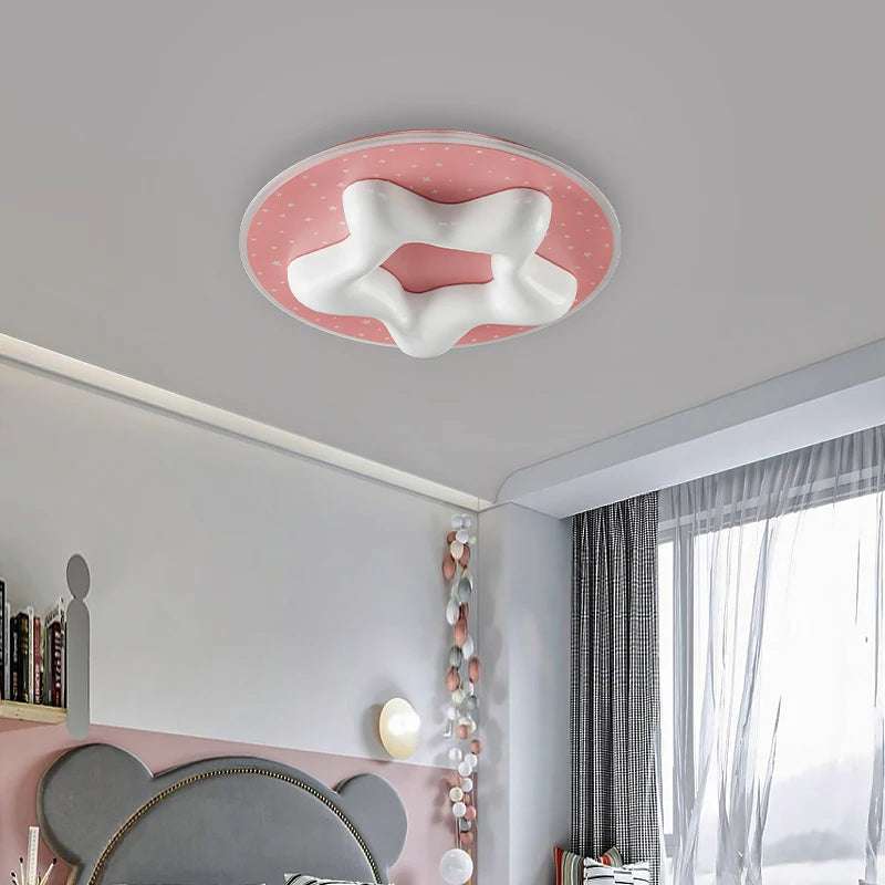 lampe led encastrée nordique étoile à cinq branches pour enfants