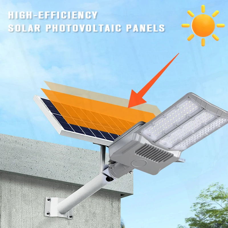 20000W Split Solar Street Light Outdoor Aluminum Solar Street Light Garden Sunlight House Remote Control Waterproof Wall Lamp