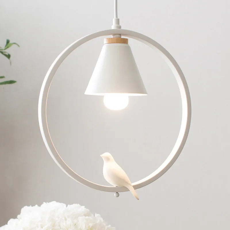 lampe à oiseaux nordique moderne en fer pour décoration intérieure