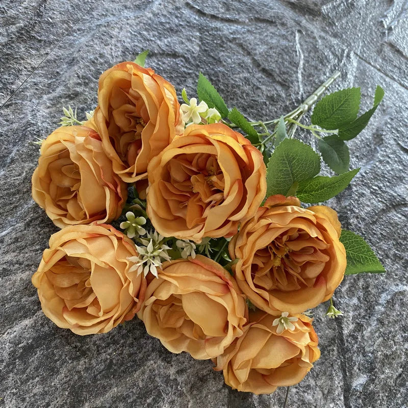 bouquet de roses en soie pour mariage et décoration intérieure